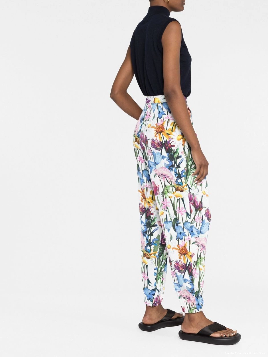 Cheap floral-print trousers tappered Stella McCartney Women 0406